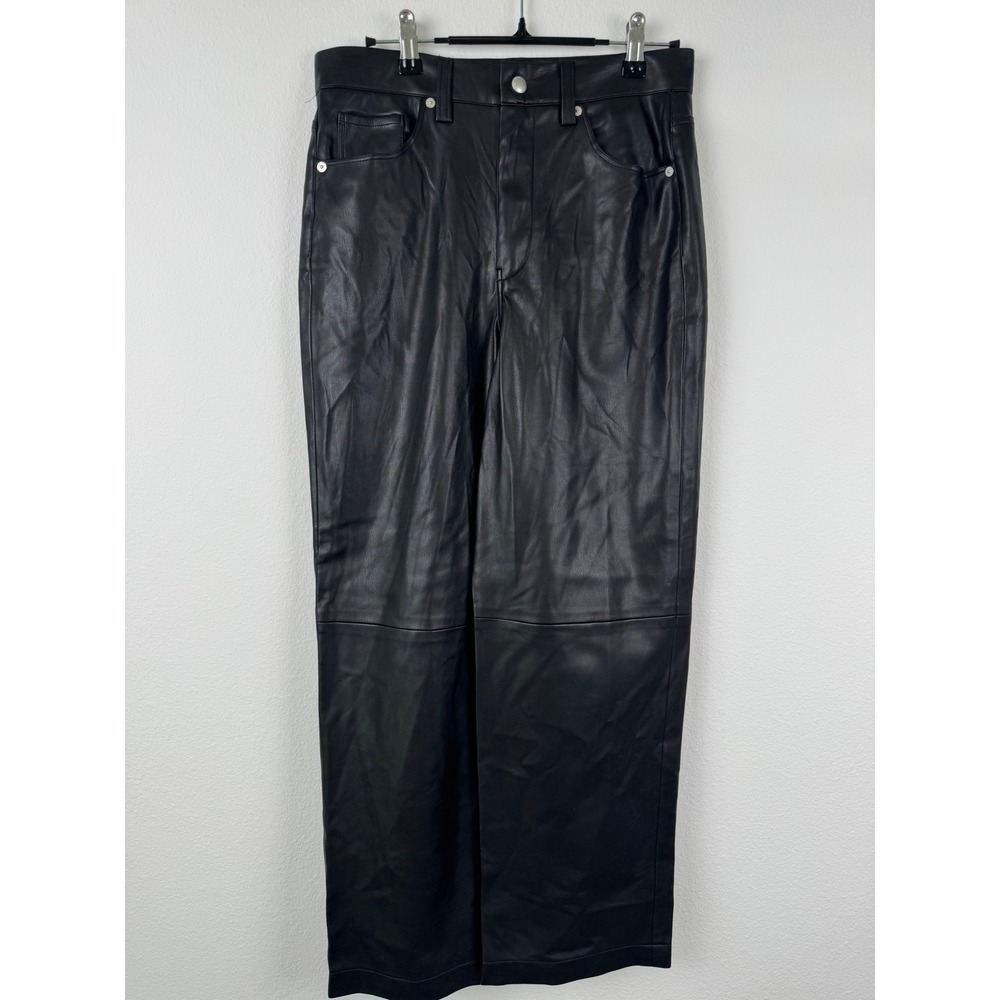 Blank NYC The Baxter Faux Leather Pants Women 28 Black Excellent Streetwear Chic